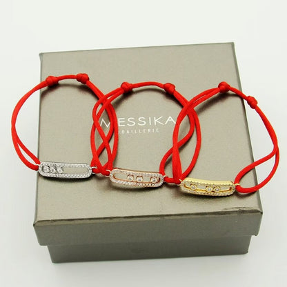 [Super Jewellery]Messika Care(s) pink cord pavé bracelet