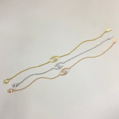 [Super Jewellery]Lucky Eye Pave-Set Diamond Bracelet