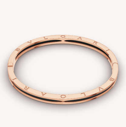 [Super]ZERO 1 PINK GOLD WITH BLACK CERAMIC BRACELET