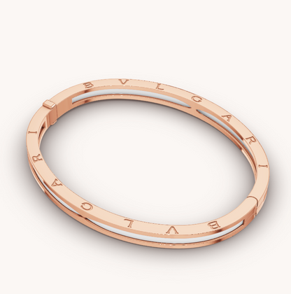 [Super]ZERO 1 PINK GOLD WITH WHITE CERAMIC BRACELET