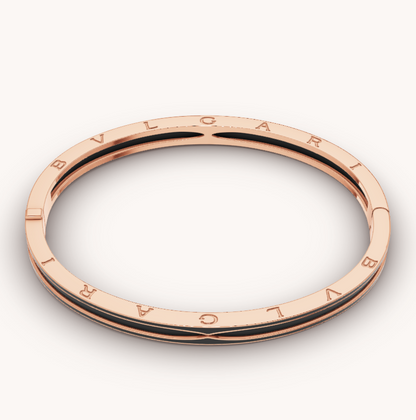 [Super]ZERO 1 PINK GOLD WITH MATTE BLACK CERAMIC BRACELET