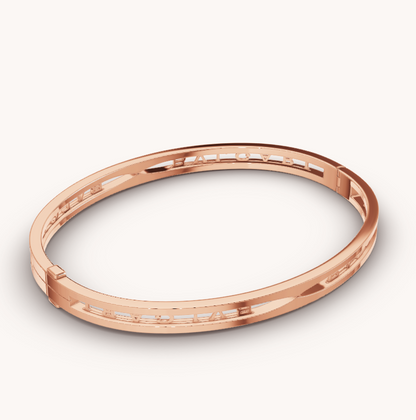 [Super]ZERO 1 SPIRAL LOGO PINK GOLD BRACELET