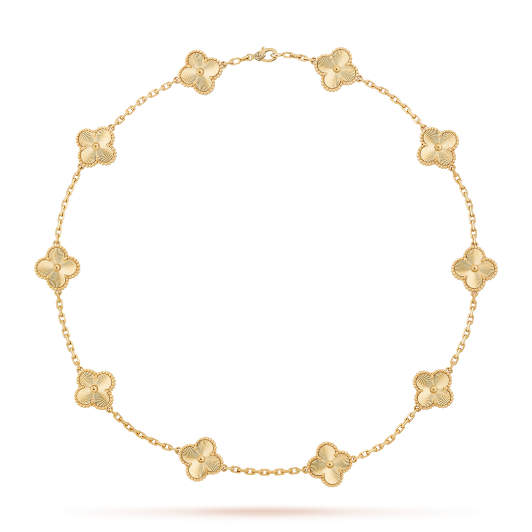 [Super Jewellery]CLOVER 10 MOTIFS LASER NECKLACE