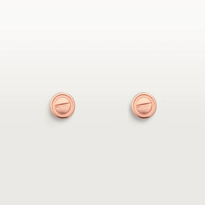 [Super Jewellery]LOVE EARRINGS PINK GOLD 10MM