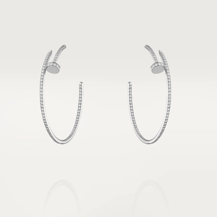[Super Jewellery]JUSTE EARRINGS FULL DIAMONDS 1.8MM