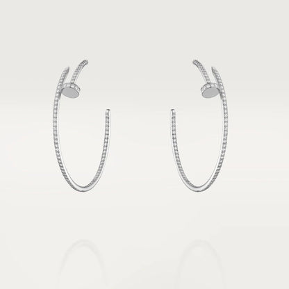 [Super Jewellery]JUSTE EARRINGS FULL DIAMONDS 1.8MM