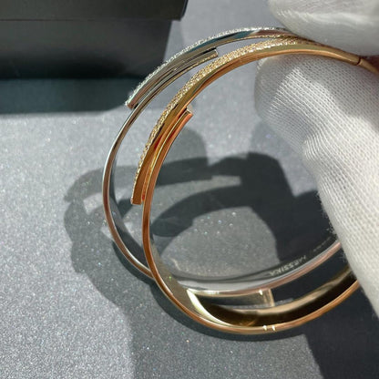 [Super Jewellery]Move Noa Rose Gold Pavé Diamond Bangle Bracelet