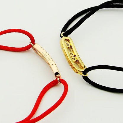 [Super Jewellery]Messika Care(s) pink cord pavé bracelet