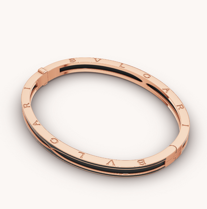 [Super]ZERO 1 PINK GOLD WITH MATTE BLACK CERAMIC BRACELET