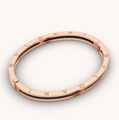 [Super]ZERO 1 PINK GOLD WITH BLACK CERAMIC BRACELET