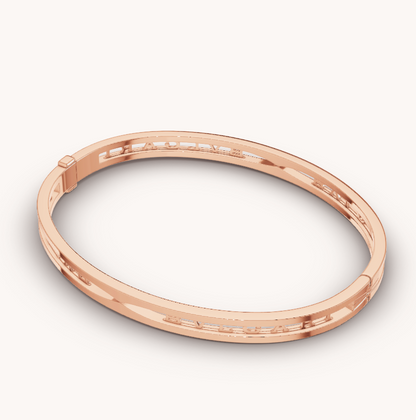 [Super]ZERO 1 SPIRAL LOGO PINK GOLD BRACELET