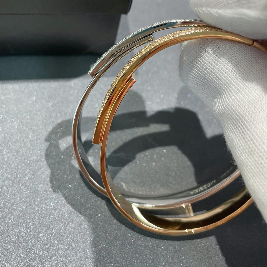[Super CiCi]Move Noa Armreif aus Roségold mit Diamant-Pavé