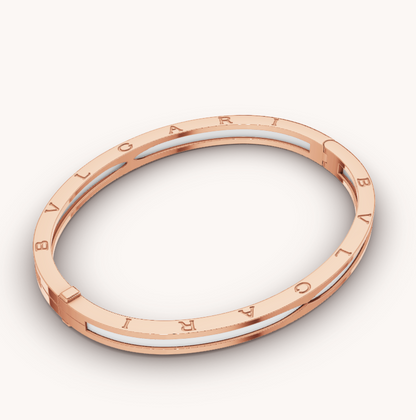 [Super]ZERO 1 PINK GOLD WITH WHITE CERAMIC BRACELET