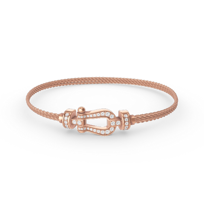 [Super Jewellery]FORCE SMALL HORSESHOE  DIAMOND CHAIN ROPE BRACELET