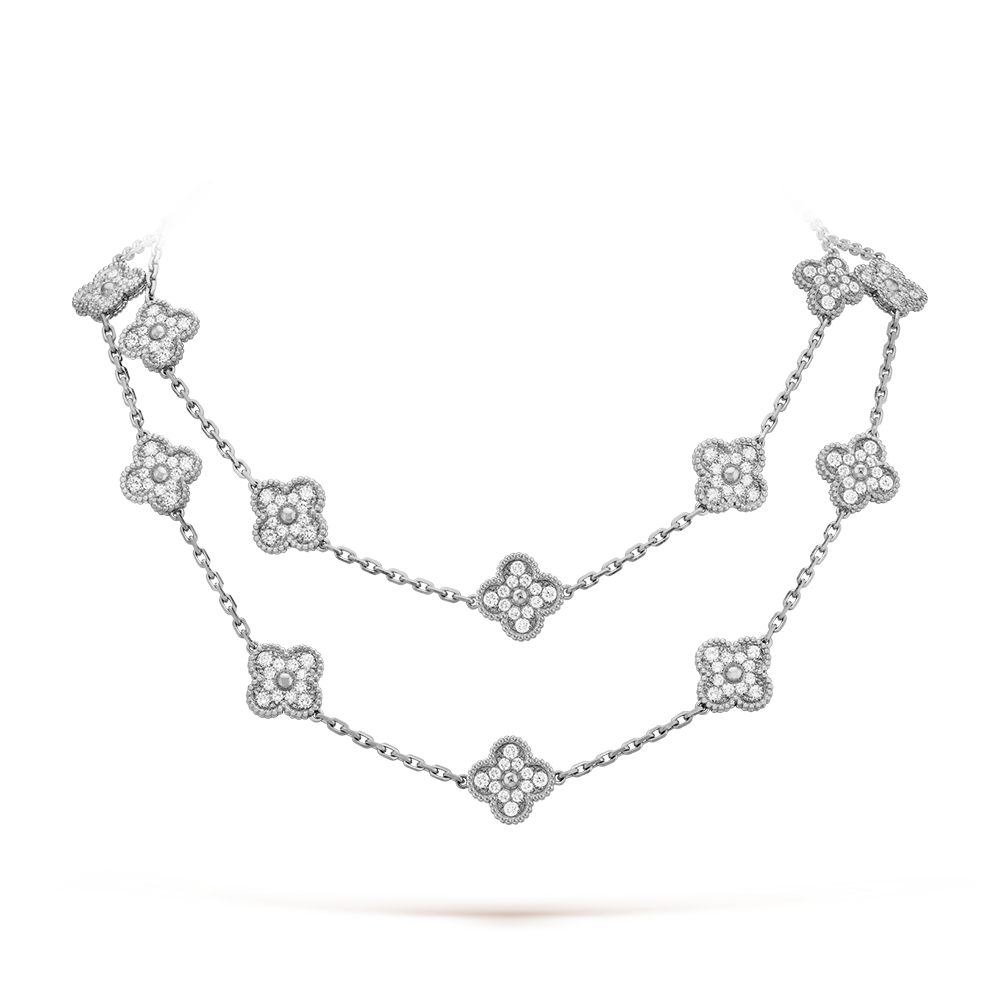 [Super Jewellery]CLOVER 20 MOTIFS DIAMOND SILVER