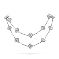 [Super Jewellery]CLOVER 20 MOTIFS DIAMOND SILVER