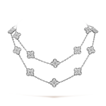 [Super CiCi ]CLOVER 20 MOTIFS DIAMOND SILVER