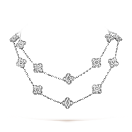 [Super Jewellery]CLOVER 20 MOTIFS DIAMOND SILVER