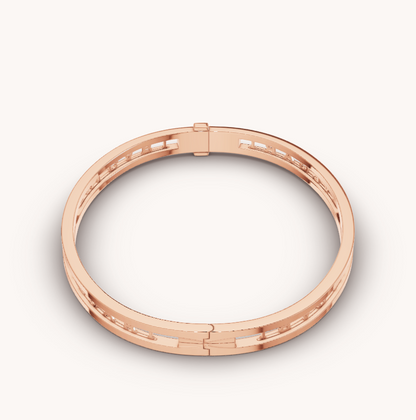 [Super]ZERO 1 SPIRAL LOGO PINK GOLD BRACELET