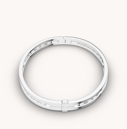 [Super]ZERO 1 SPIRAL LOGO SILVER BRACELET