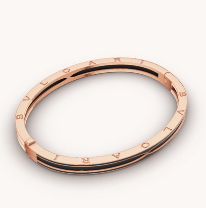 [Super]ZERO 1 PINK GOLD WITH MATTE BLACK CERAMIC BRACELET