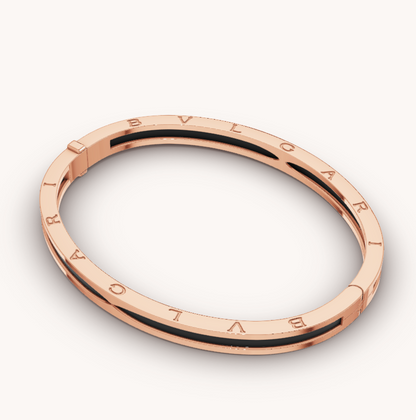 [Super]ZERO 1 PINK GOLD WITH BLACK CERAMIC BRACELET