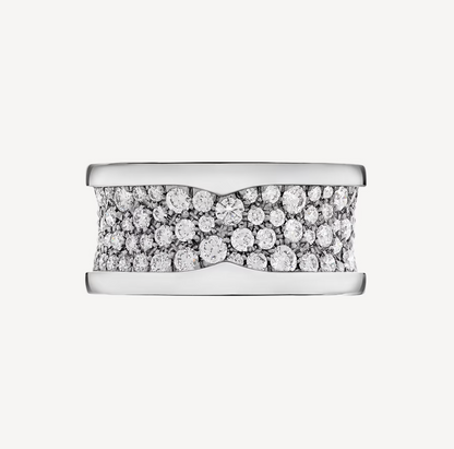 [Super]ZERO 1 WITH PAVED DIAMONDS ON THE SPIRAL RING