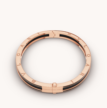 [Super]ZERO 1 PINK GOLD WITH MATTE BLACK CERAMIC BRACELET