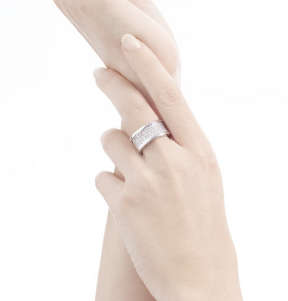 [Super]ZERO 1 WITH PAVED DIAMONDS ON THE SPIRAL RING