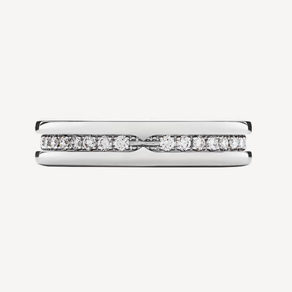 [Super]ZERO 1 ONE-BAND PAVED DIAMONDS ON THE SPIRAL RING