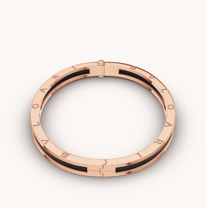 [Super]ZERO 1 PINK GOLD WITH BLACK CERAMIC BRACELET