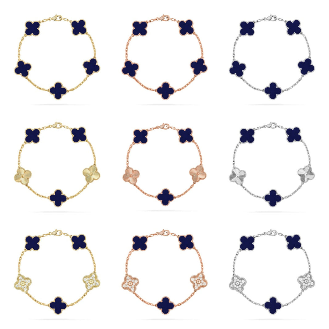 [Super Jewellery]CLOVER 5 MOTIF LAPIS LAZULI BRACELET COLLECTION