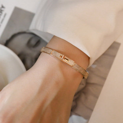 [Super Jewellery]KELLY BRACELET DIAMOND PAVED