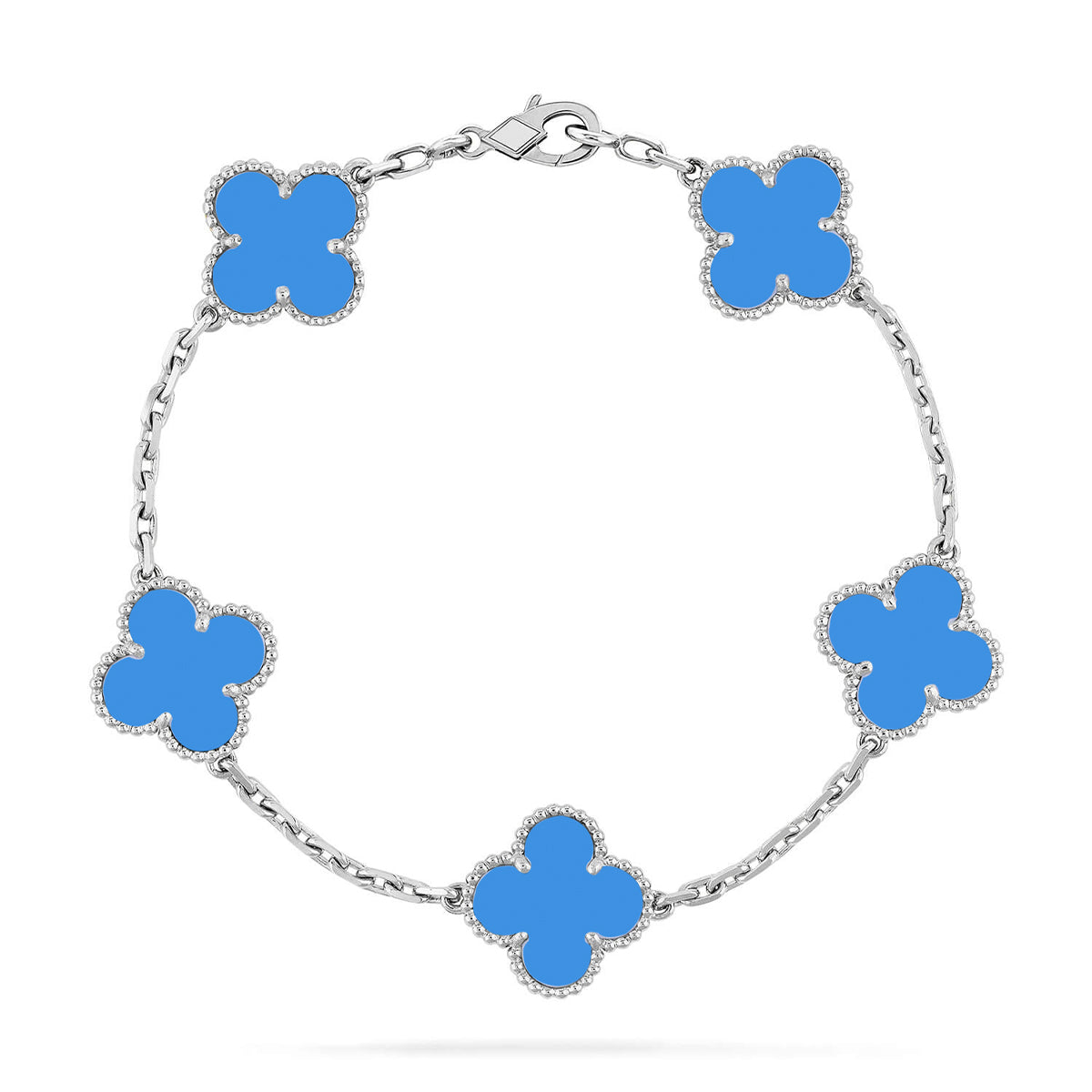 [Super CiCi ] CLOVER 5 MOTIF ARMBAND BLAUER ACHAT KOLLEKTION