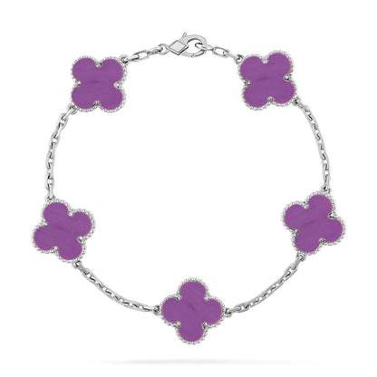 [Super Jewellery] CLOVER 5 MOTIF VIOLET BRACELET COLLECTION