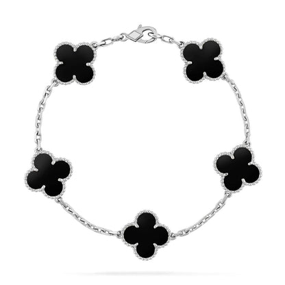 [Super Jewellery] CLOVER 5 MOTIF ONYXS BRACELET COLLECTION