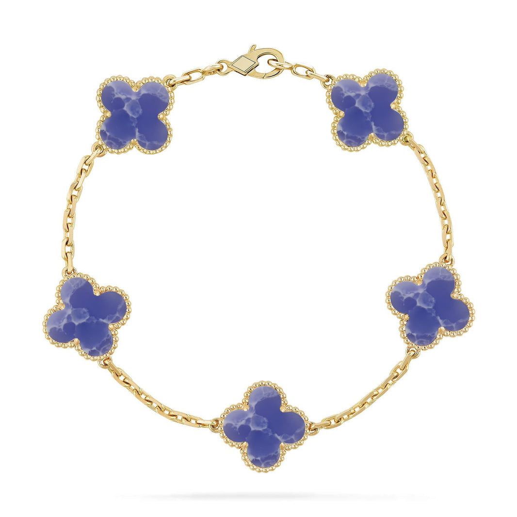 [Super Jewellery]CLOVER 5 MOTIF BLUE VEINS BRACELET COLLECTION
