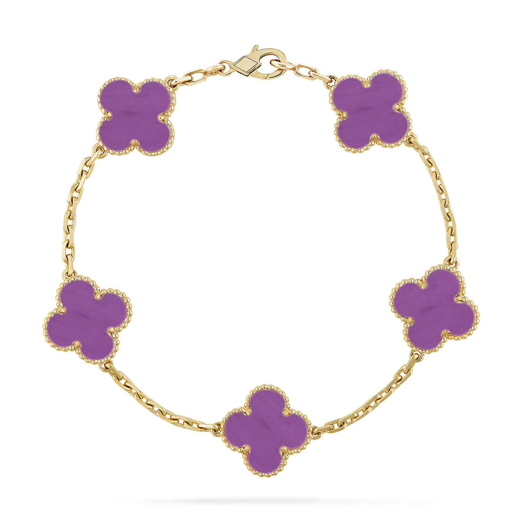 [Super Jewellery] CLOVER 5 MOTIF VIOLET BRACELET COLLECTION