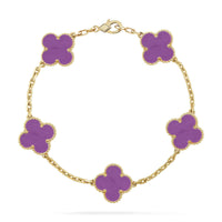 [Super Jewellery] CLOVER 5 MOTIF VIOLET BRACELET COLLECTION