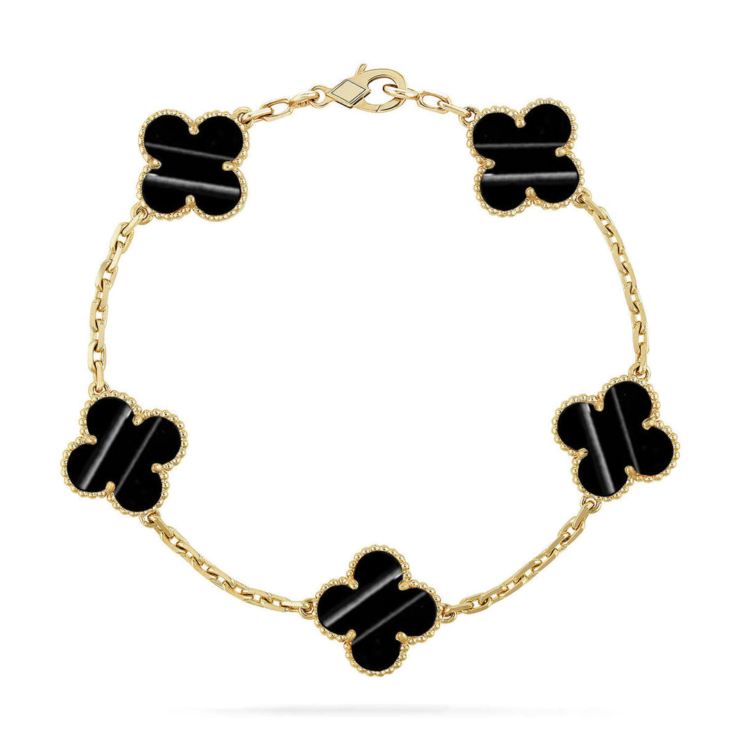 [Super Jewellery] CLOVER 5 MOTIF PULSAR STONE BRACELET COLLECTION