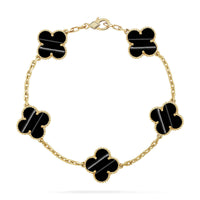 [Super Jewellery] CLOVER 5 MOTIF PULSAR STONE BRACELET COLLECTION