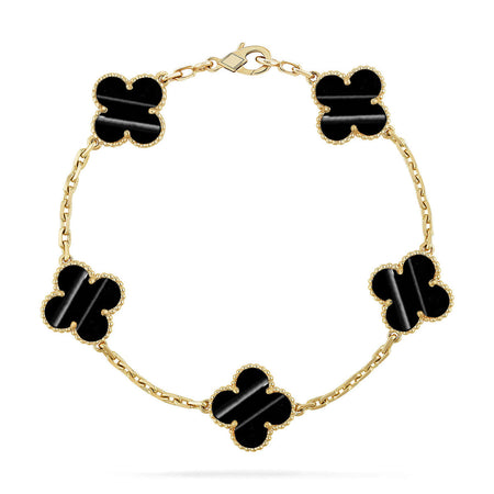[Super Jewellery] CLOVER 5 MOTIF PULSAR STONE BRACELET COLLECTION