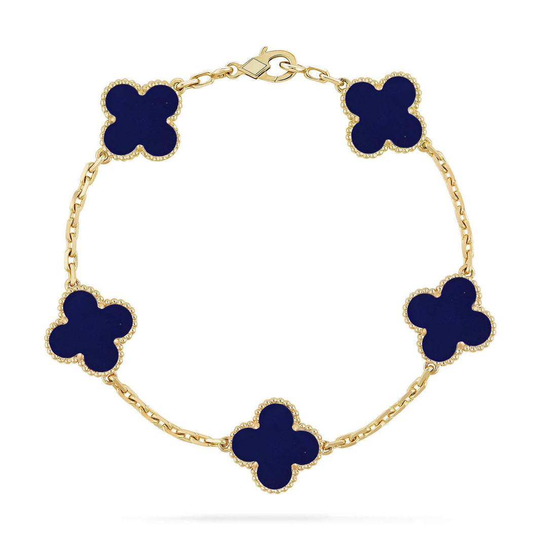 [Super Jewellery]CLOVER 5 MOTIF LAPIS LAZULI BRACELET COLLECTION