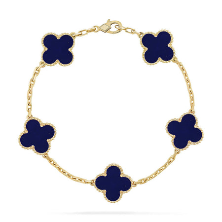 [Super Jewellery]CLOVER 5 MOTIF LAPIS LAZULI BRACELET COLLECTION