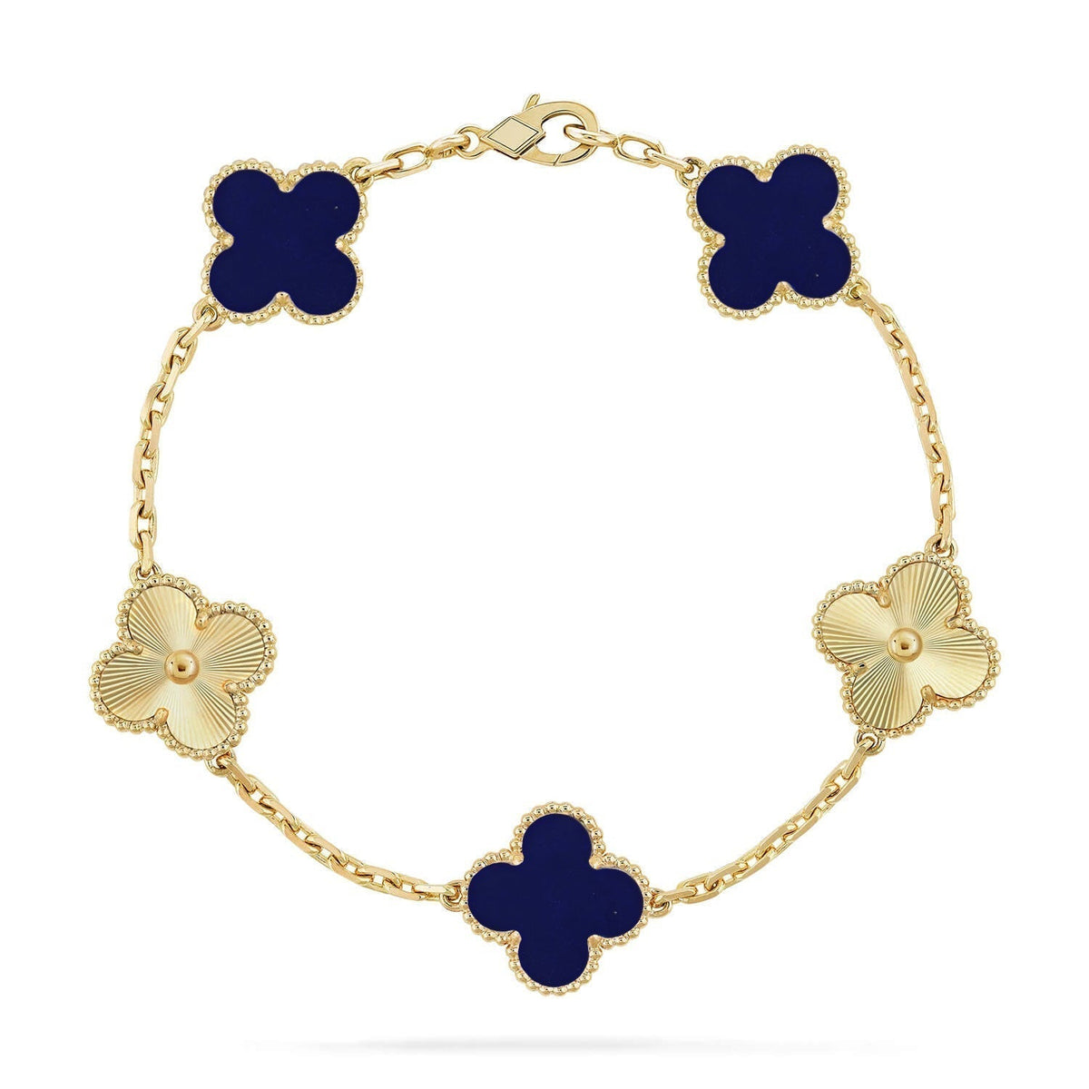 [Super CiCi ]CLOVER 5-MOTIV ARMBAND LAPISLAZULI KOLLEKTION