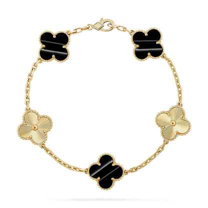 [Super Jewellery] CLOVER 5 MOTIF PULSAR STONE BRACELET COLLECTION