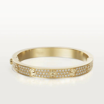 [Super Jewellery]LOVE BRACELET 6.1MM DIAMOND-PAVED