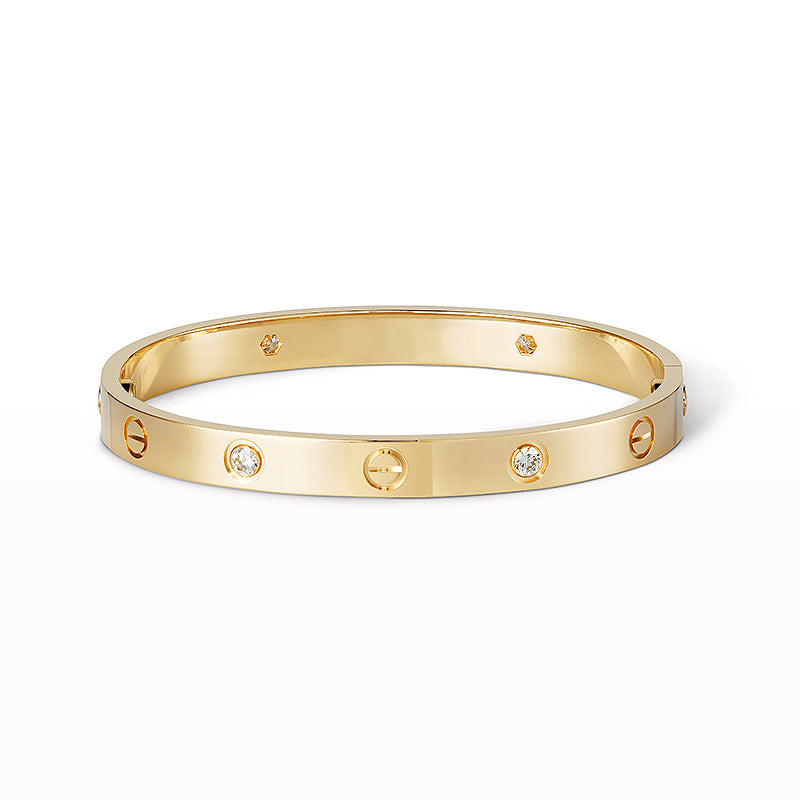 [Super Jewellery]LOVE BRACELET 6.1MM 4 DIAMONDS