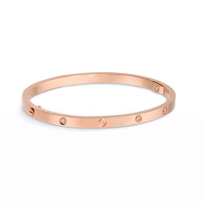 [Super Jewellery]LOVE BRACELET 3.65MM 6 DIAMONDS