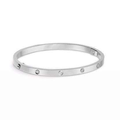 [Super Jewellery]LOVE BRACELET 3.65MM 6 DIAMONDS